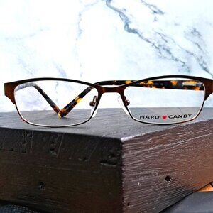 NEW Hard Candy Eyeglass Frame Full Rim, unisex Tortoise/brown 52-15-135 Rx'able